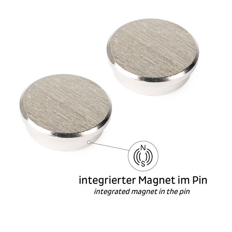 Silwy Magnet Pin Smart, weiß, 2er Set