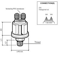 Veratron VDO Öldruck Sensor 25bar/350psi, 2p,1/8'