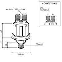 Veratron VDO Öldruck Sensor 5bar/80psi, 2p, M10 x